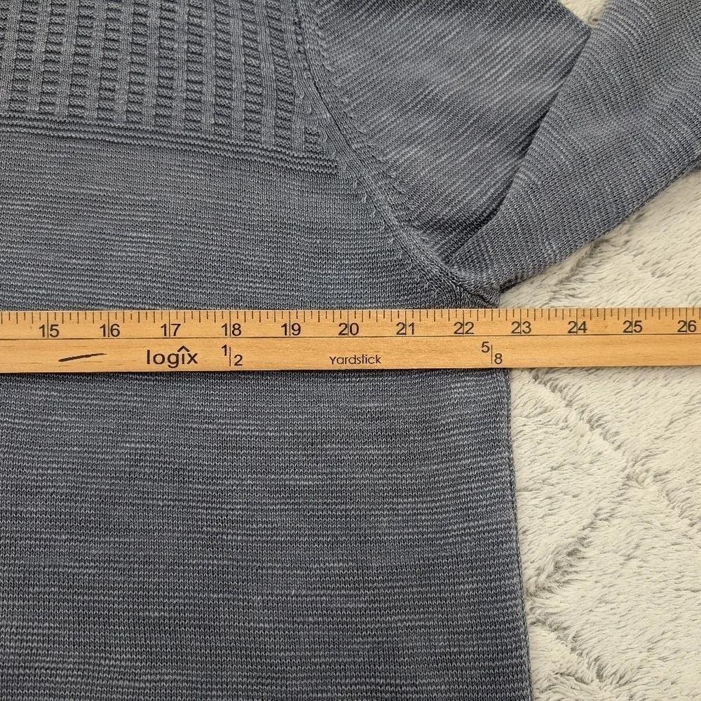 Tommy Bahama Sweater Mens XL Gray ¼ Zip Pullover Knit Cotton Casual Beach